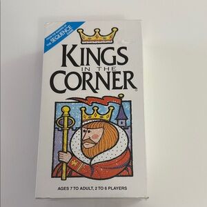 Vtg 1996 JAX Kings In The Corner Board Game Playing Cards - 100% COMPLETE in BOX